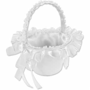 Rozenblaadjes mandje bruiloft