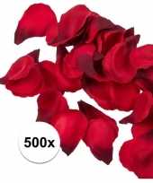 Bruiloft decoratie rode rozenblaadjes 500 stuks